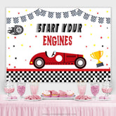 Srart Your Engines Fond de joyeux anniversaire sur le thème de la voiture
